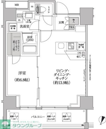 パークハビオ渋谷本町レジデンスの物件間取画像